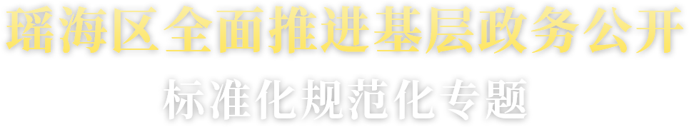 瑤海區(qū)全面推進(jìn)基層政務(wù)公開標(biāo)準(zhǔn)化規(guī)范化專題